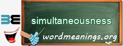 WordMeaning blackboard for simultaneousness